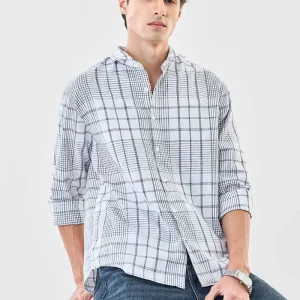 Regular Fit Checks Linen Blend Shirt