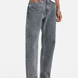 Washed Straight Fit Jeans