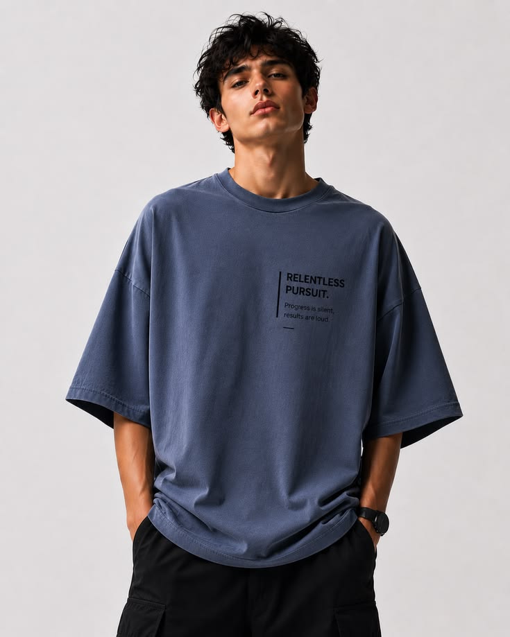 blue stylish oversize t-shirt