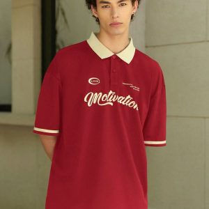 Loose-Fit-Mens-Letter-Graphic-Contrast-Collar-Polo-Shirt.